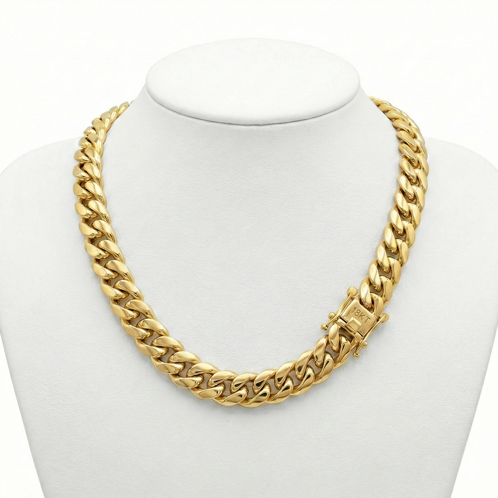 10MM Solid Gold Cuban Link Chain – 18K