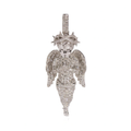 Hip Hop Baby Angel Round Cut Diamond Necklace