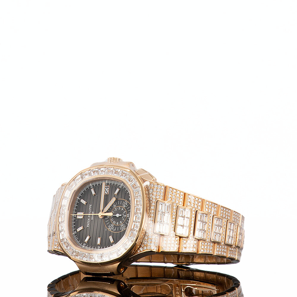 Patek Philippe Nautilus 5980 Rose Gold Diamond Chronograph