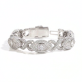 Hip Hop All-Seeing Eye Bracelet – Iced Pavé Diamond Links