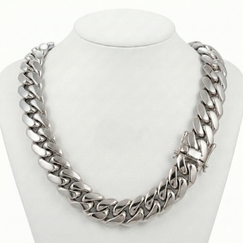 22MM Solid Gold Cuban Link Chain – Heavyweight