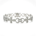 Iced Out Gothic Link Bracelet – Natural Diamond Hip Hop Jewelry