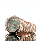 Rolex Day-Date 40 Rose Gold Olive Roman Dial