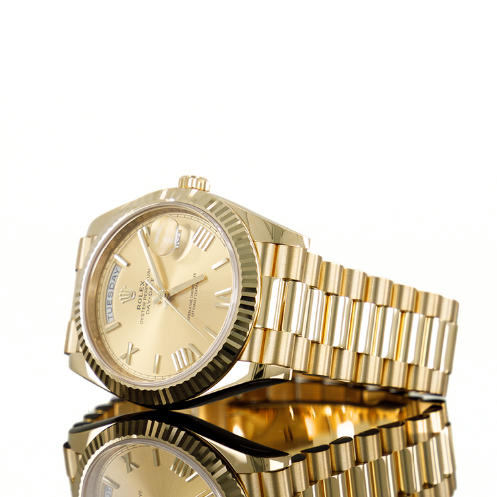 Rolex Day-Date 40 Yellow Gold Champagne Roman Dial