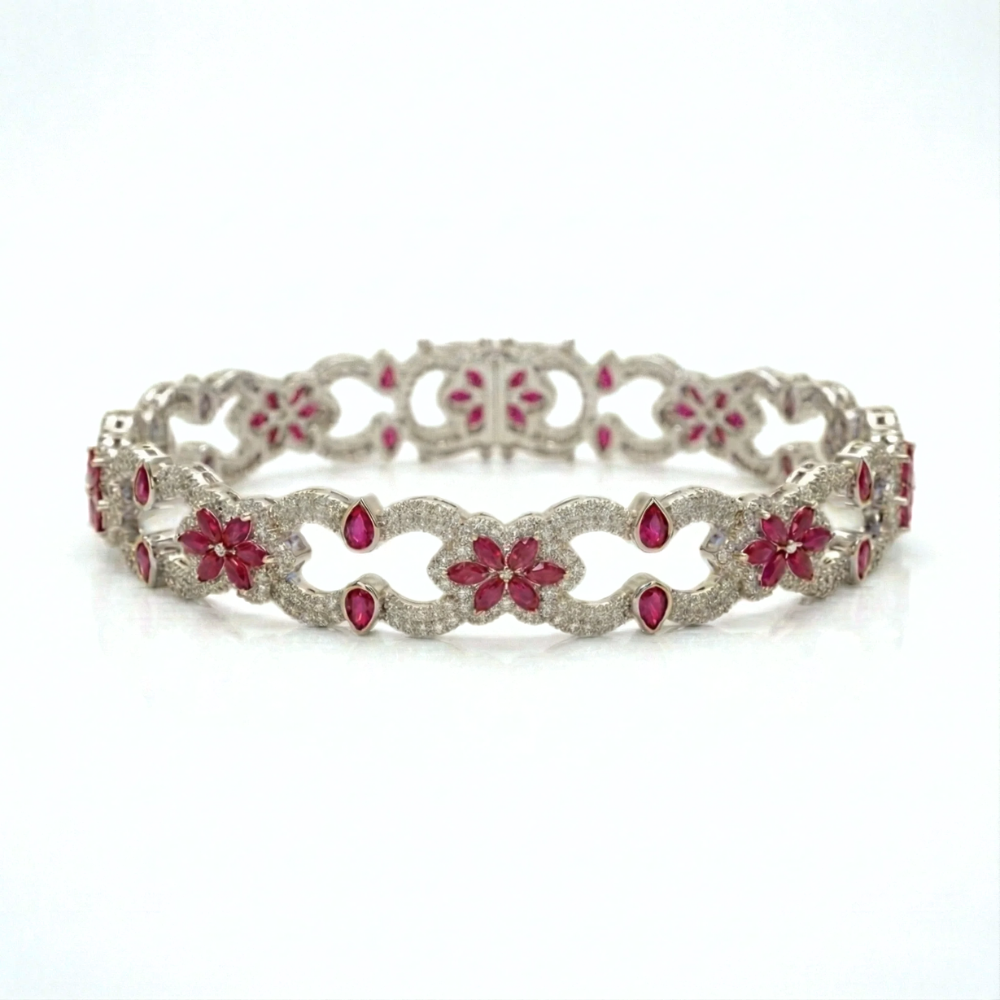 Hip Hop Floral Infinity Diamond Bracelet – Fully Iced Luxury