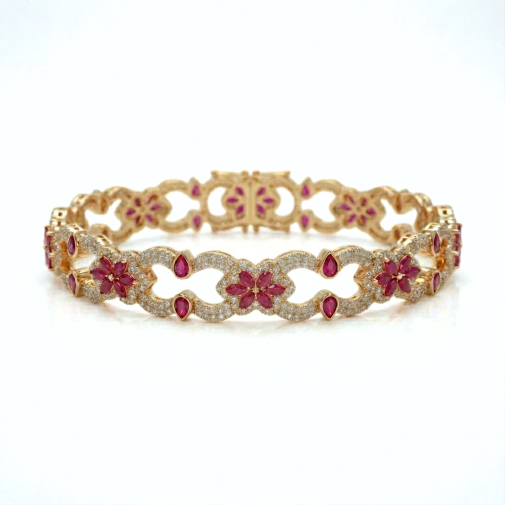 Hip Hop Floral Infinity Diamond Bracelet – Fully Iced Luxury