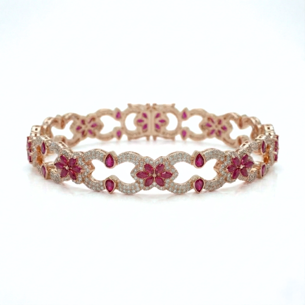 Hip Hop Floral Infinity Diamond Bracelet – Fully Iced Luxury
