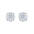 Multicut Circle Stud – Princess & Round Cut Ice