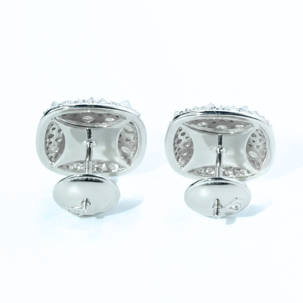 Natural Diamond Reverse Setting Squircle Stud