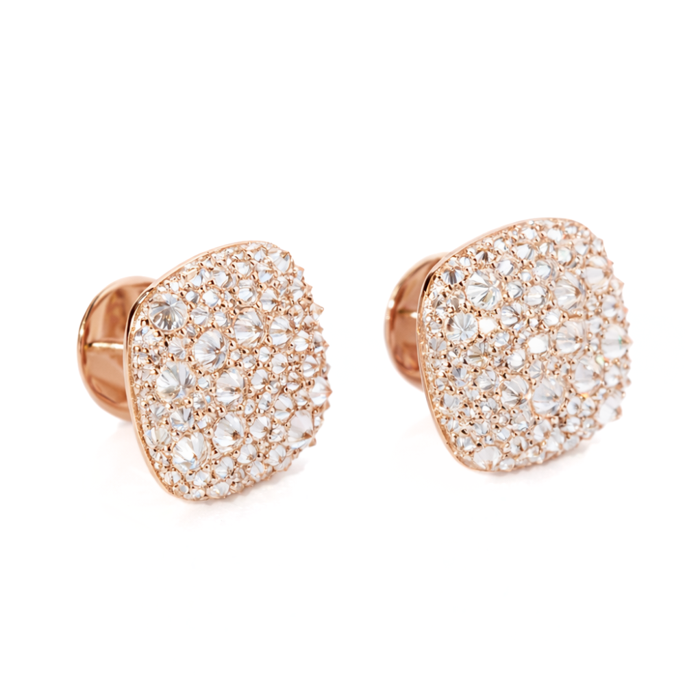 Natural Diamond Reverse Setting Squircle Stud
