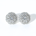 Octagon Ball Stud – Solid Gold Round Diamonds