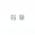 Large Round Diamond Solitaire Studs Hip Hop Style