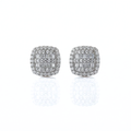 Iced Out Square Baguette Diamond Stud Earrings