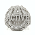 Iced Out Round & Baguette Diamond ACTIVE Ring
