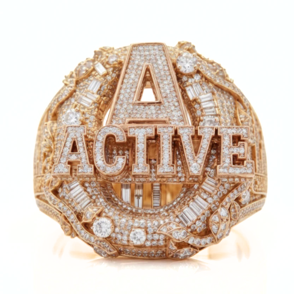 Iced Out Round & Baguette Diamond ACTIVE Ring