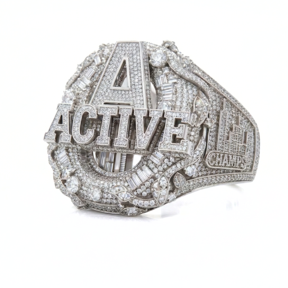 Iced Out Round & Baguette Diamond ACTIVE Ring