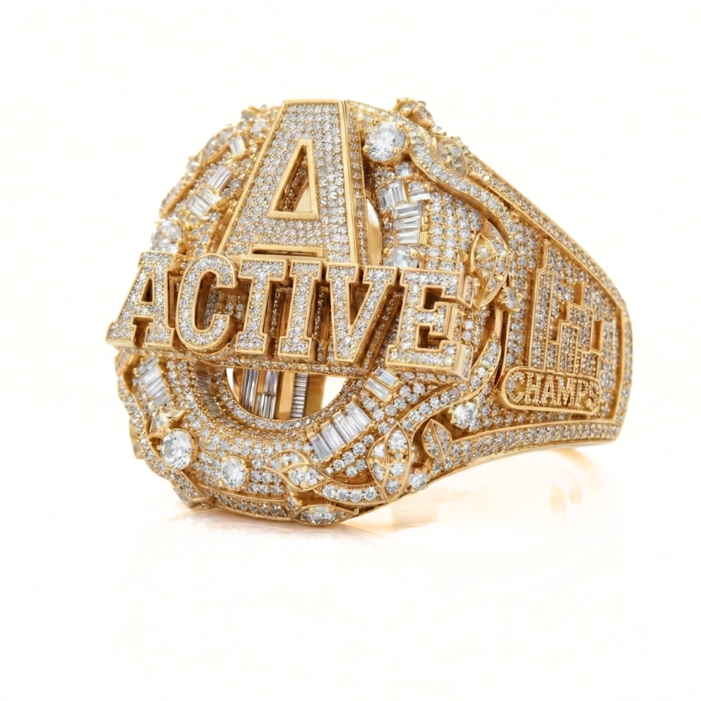 Iced Out Round & Baguette Diamond ACTIVE Ring