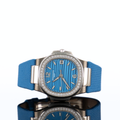 Patek Philippe Nautilus Blue Dial Diamond Bezel Watch
