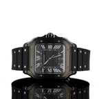 Cartier Santos 39.8mm Black Steel Automati