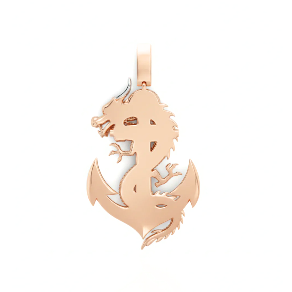 Iced Out Praying Angel Pendant with Crown of Thorns