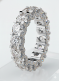 Eternity Round Cut Diamond & Pavé Side Hip Hop Ring