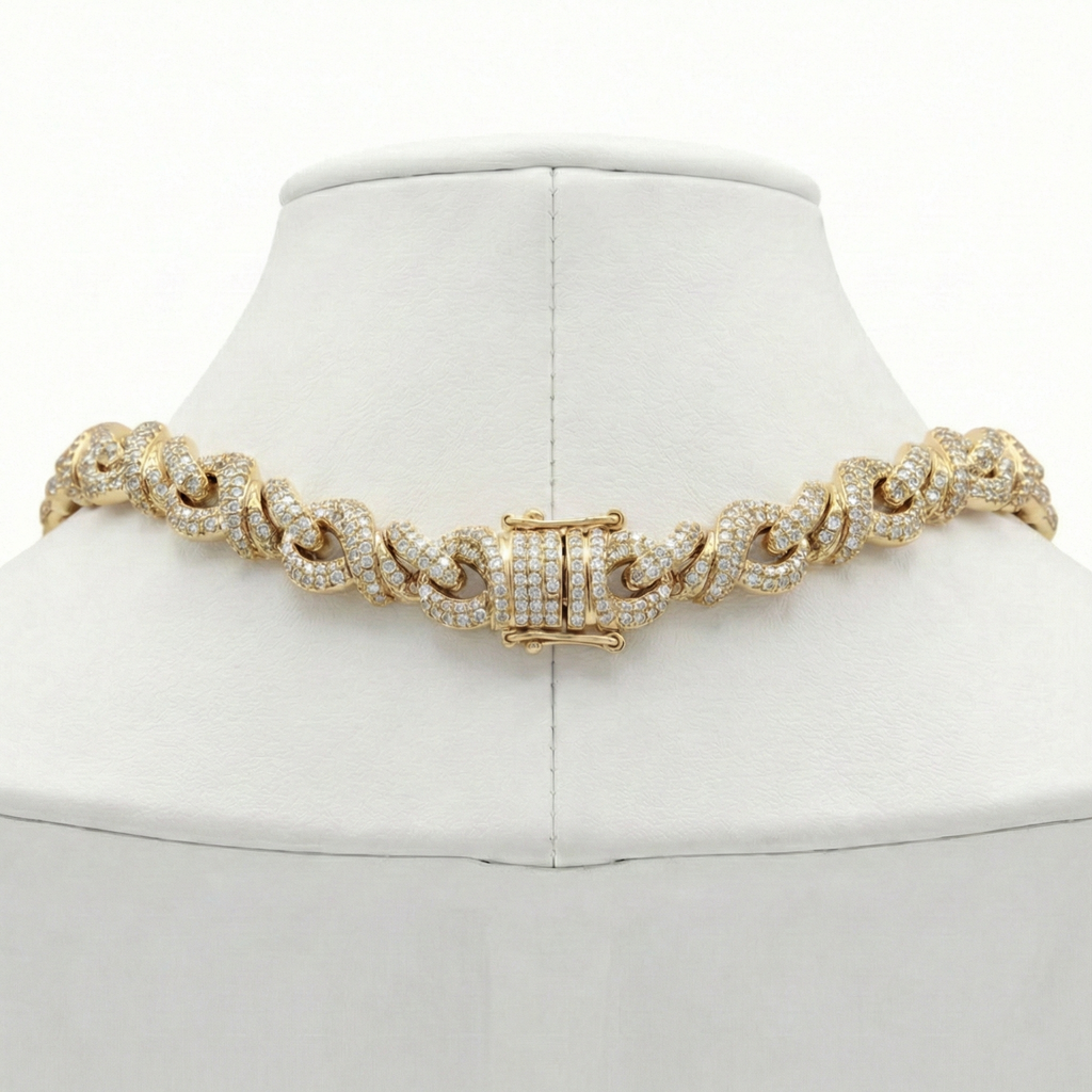 Rapper Style Panther Cuban Link – Natural Diamonds