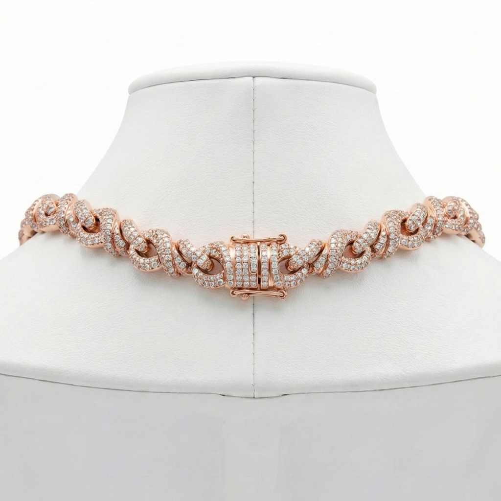 Rapper Style Panther Cuban Link – Natural Diamonds