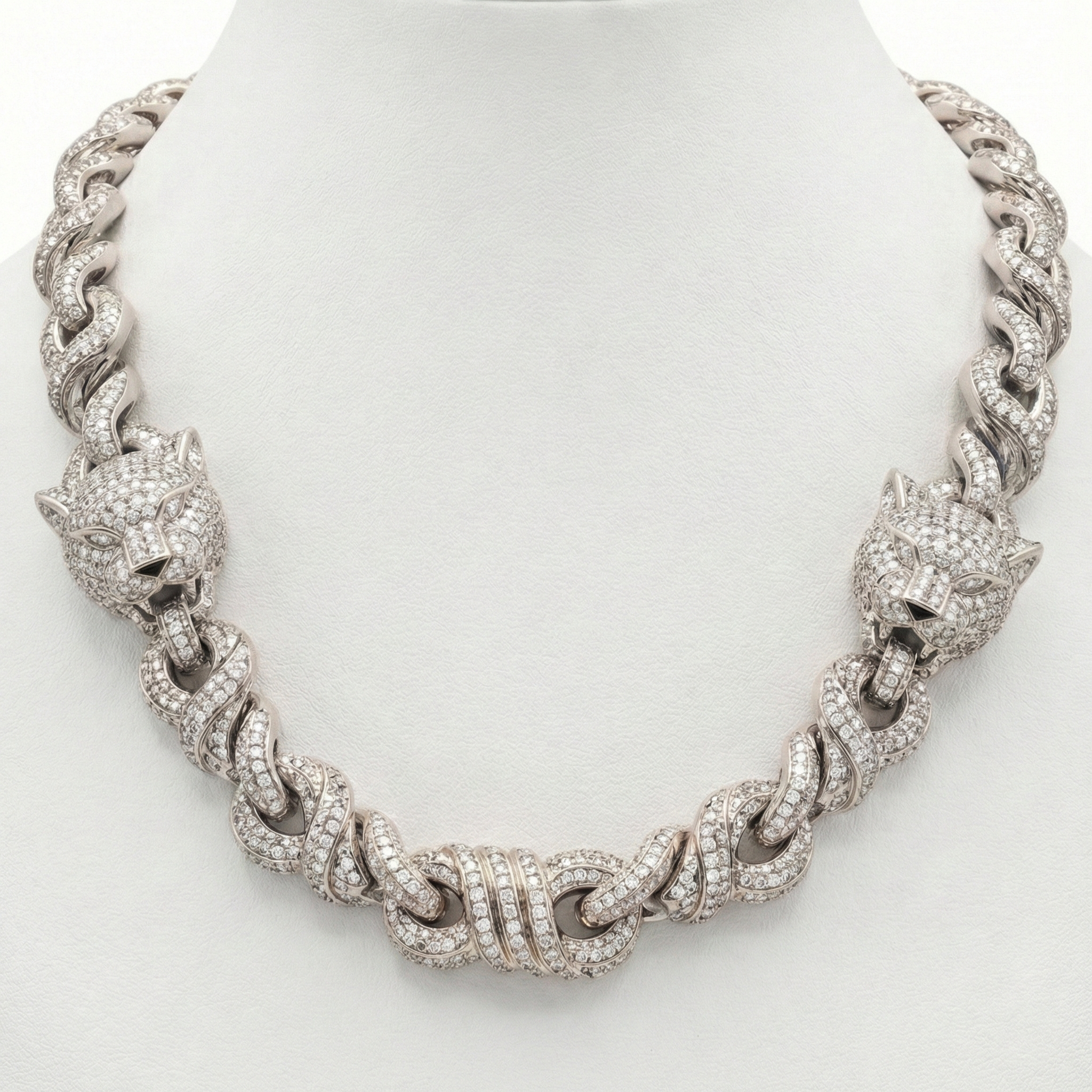 Rapper Style Panther Cuban Link – Natural Diamonds