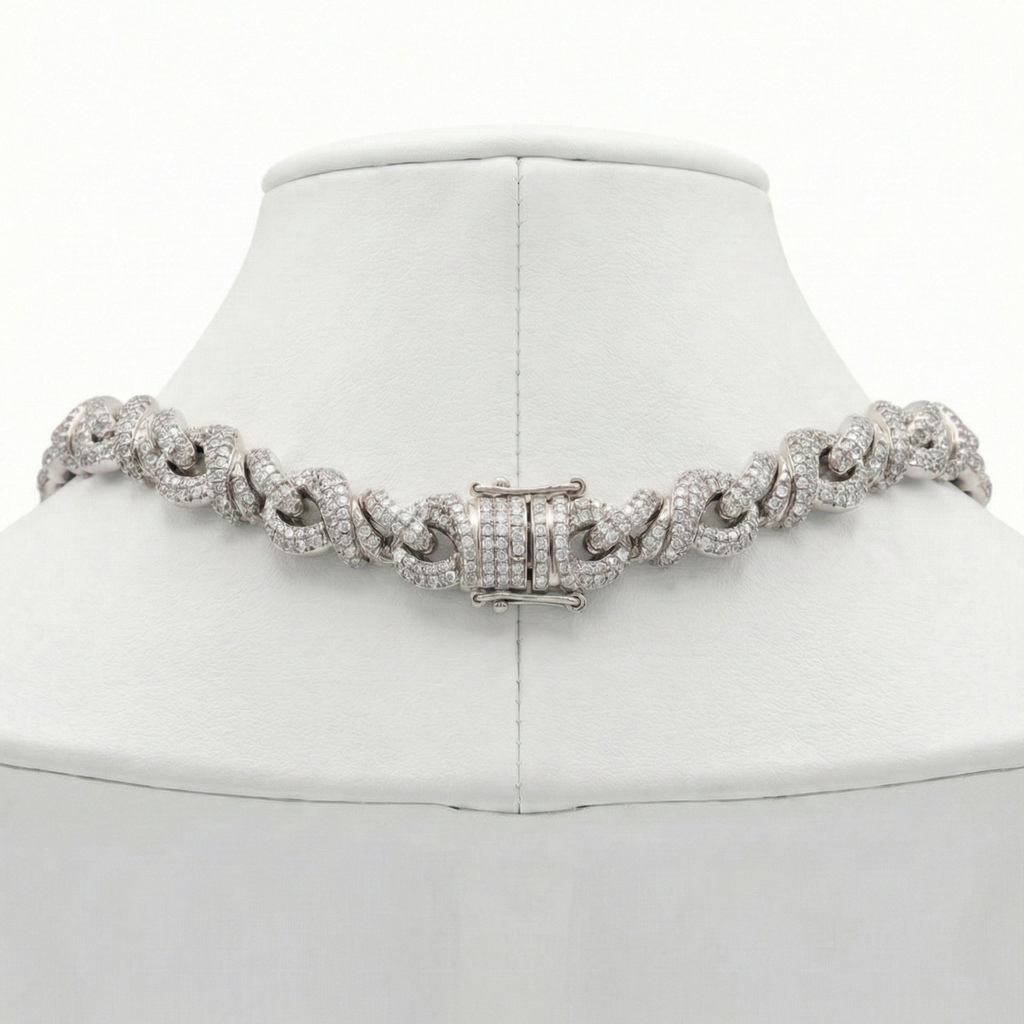 Rapper Style Panther Cuban Link – Natural Diamonds