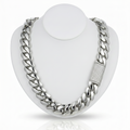 Solid Gold Miami Cuban – Pavé Round Diamond Lock