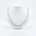 Illusion Set Round Cut Diamond Tennis Chain