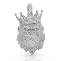 Iced Out King Kong Pendant – Round & Baguette Diamond Crown
