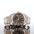 Rolex Datejust 41 Chocolate Diamond Dial Fluted Bezel