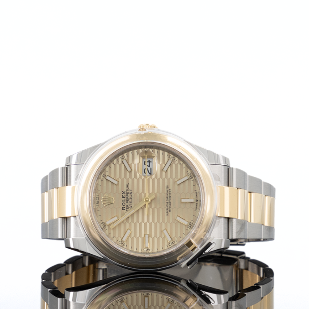 Rolex Datejust 41 Champagne Dial Smooth Bezel Two-Tone