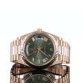 Rolex Day-Date 40 Rose Gold Olive Roman Dial