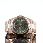 Rolex Day-Date 40 Rose Gold Olive Roman Dial