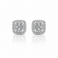 Hip Hop Round Cut Pavé Cluster Earrings